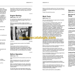 CAT 302.7D CR Mini Hydraulic Excavator Operation and Maintenance Manual