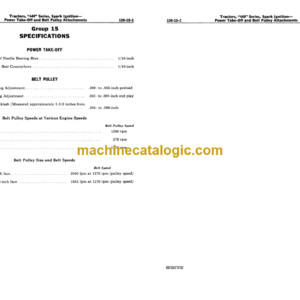 John Deere 440 Series Spark Ignition Tractors Service Manual