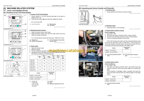 Kubota U48-4 U55-4 Excavator Workshop Manual