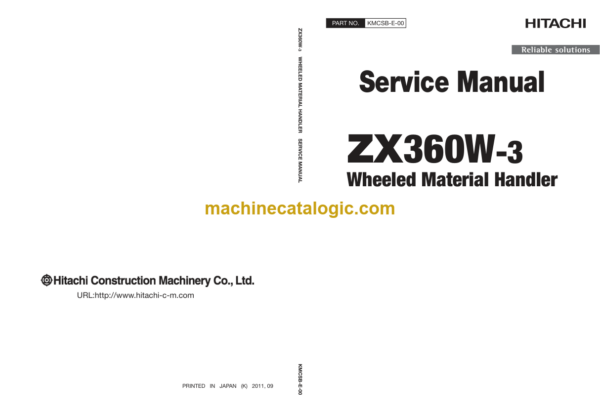 Hitachi ZX360W-3 Service Manual