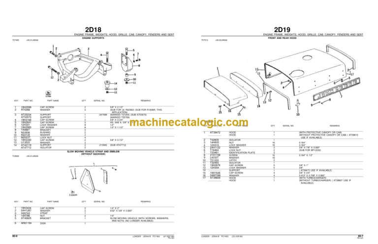 John Deere JD544-B LOADER Parts Catalog