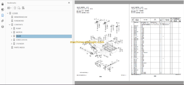 Hitachi ZX225USLC-7 Hydraulic Excavator Parts Catalog & Equipment Components Parts Catalog