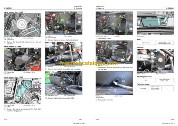 Kubota U50-5 Excavator Workshop Manual