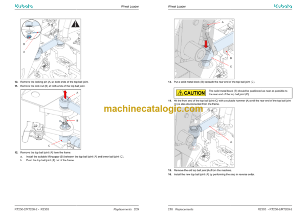 Kubota RT250-2 RT260-2 Wheel Loader Service Manual