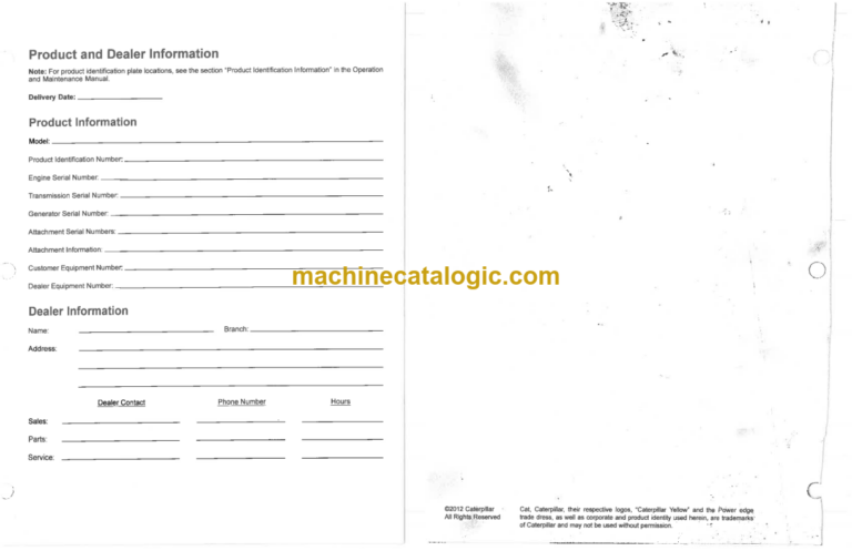 CAT D6N Track-Type Tractor Operation and Maintenance Manual