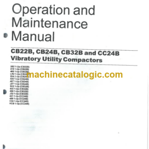 CAT CB22B CB24B CB32B And CC24B Vibratory Utility Compactors Operation and Maintenance Manual