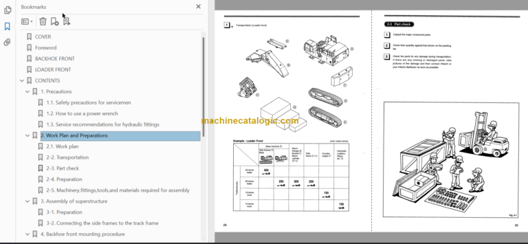 Hitachi EX750-5 EX800H-5 Technical and Workshop Manual