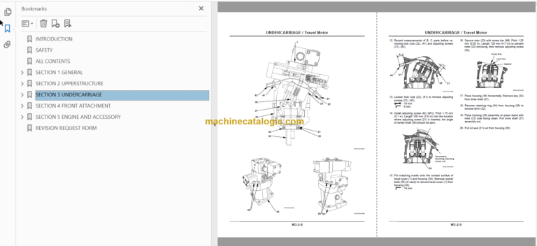 Hitachi ZX210W Wheeled Excavator Technical and Workshop Manual