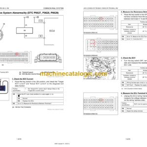 Kubota U50-5 (D1803-CR-TE5-BH3 D1803-CR-TE5-BH4) Common Rail System DIAGNOSIS MANUAL