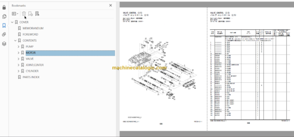 Hitachi ZX225USRLC-7 Hydraulic Excavator Parts Catalog & Equipment Components Parts Catalog