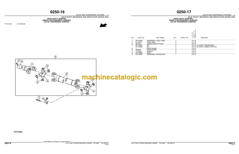 John Deere 310J 310SJ and 310TMC BACKHOE LOADERS Parts Catalog