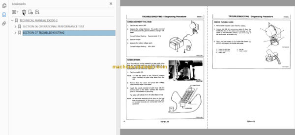 Hitachi EX200-2 Service Manual