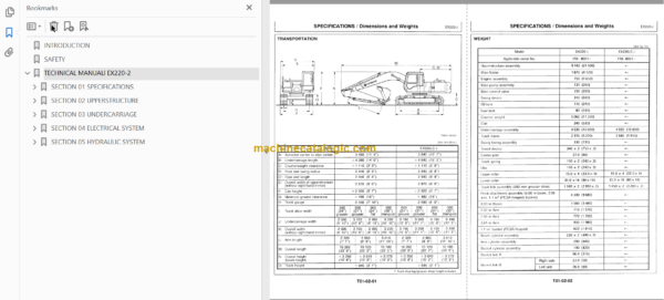 Hitachi EX220-2 Service Manual