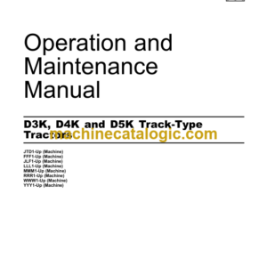 CAT D3K D4K D5K Track-Type Tractors Operation and Maintenance Manual