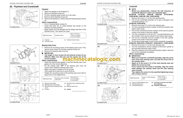 Kubota 03-M-E3B SERIES 03-M-DI-E3B SERIES 03-M-E3BG SERIES Workshop Manual