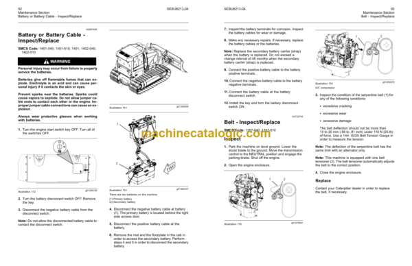 CAT D3K D4K D5K Track-Type Tractors Operation and Maintenance Manual