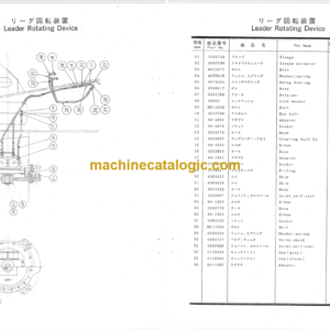 Hitachi PD80-60R-2 Leader Rotating Type Pile Driver Parts Catalog