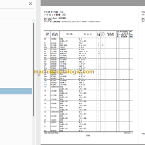 Hitachi ZX250LC-6 ZX250LCN-6 Parts Catalog & Engine and Equipment Components Parts Catalog