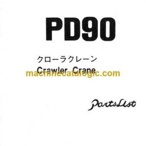 Hitachi PD90 Crawler Crane Parts Catalog