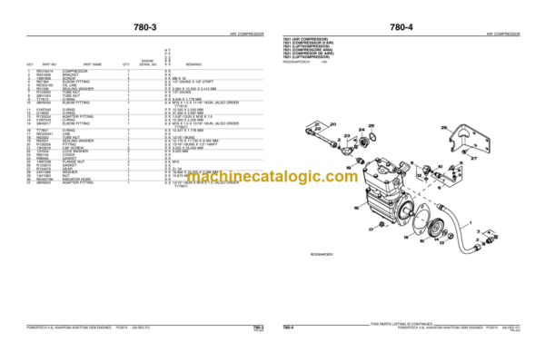 John Deere POWERTECH E 4.5L OEM (4045 TIER 3 ENGINE) PC9574 (Dec-07) English Parts Catalog