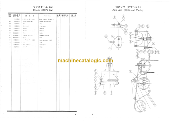 Hitachi PD90 Crawler Crane Parts Catalog