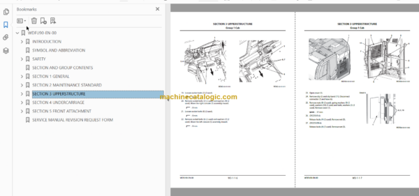 Hitachi ZX225US-5A ZX225USLC-5A Hydraulic Excavator Technical and Workshop Manual