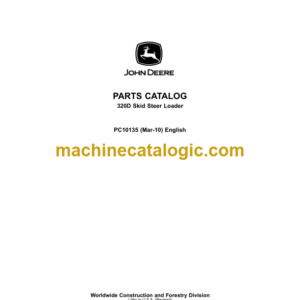 John Deere 320D Skid Steer Loader Parts Catalog