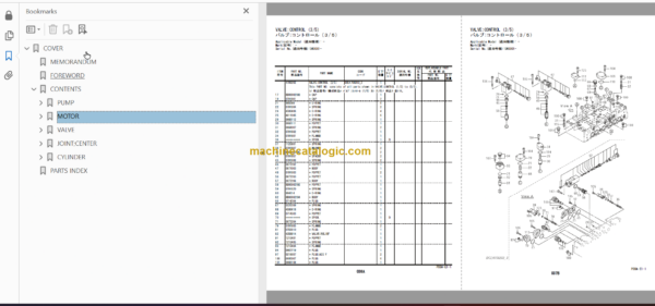 Hitachi ZX290LC-5B ZX290LCN-5B Hydraulic Excavator Parts Catalog & Equipment Components Parts Catalog