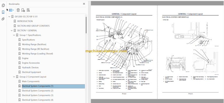 Hitachi EX1200-5D Hydraulic Excavator Technical and Workshop Manual