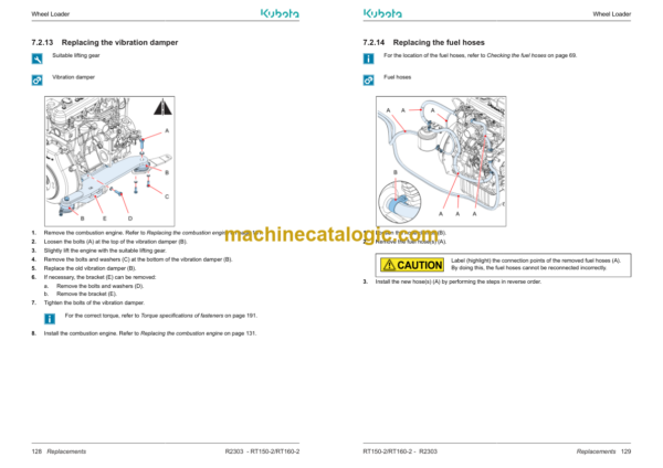 Kubota RT150-2 RT160-2 Wheel Loader Service Manual