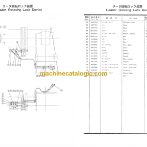 Hitachi PD100-80RS Leader Rotating Type Pile Driver Parts Catalog