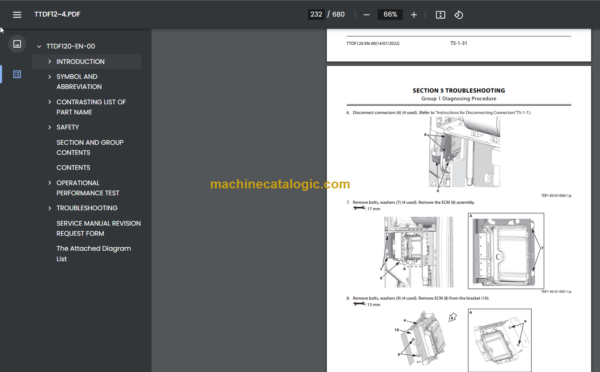 Hitachi ZX225US-7 ZX225USLC-7 Hydraulic Excavator Technical and Workshop Manual