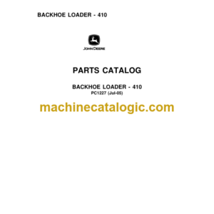 John Deere 410 BACKHOE LOADER Parts Catalog