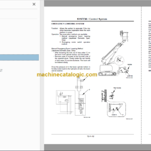 Hitachi HX99B Crawler Mounted Aerial Platform Technical and Workshop Manual