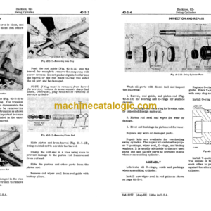 John Deere 92 Backhoes Service Manual