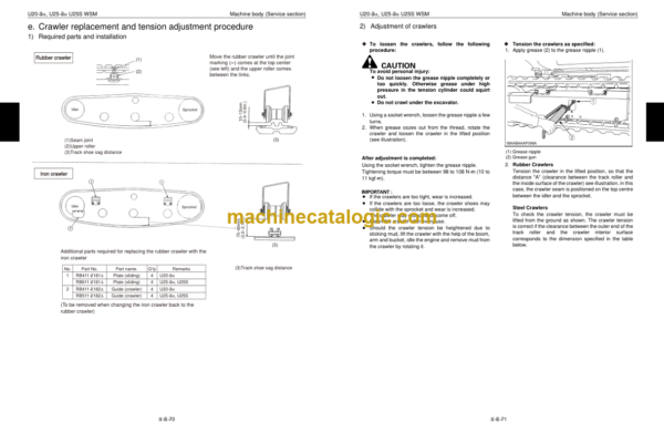 Kubota U20-3α U25-3α U25S Excavator Workshop Manual