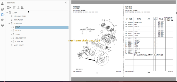 Hitachi ZX350LC-7 ZX350LCN-7 Hydraulic Excavator Parts Catalog & Equipment Components Parts Catalog