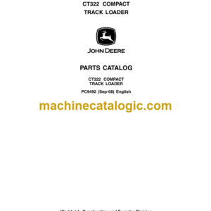 John Deere CT322 COMPACT TRACK LOADER Parts Catalog