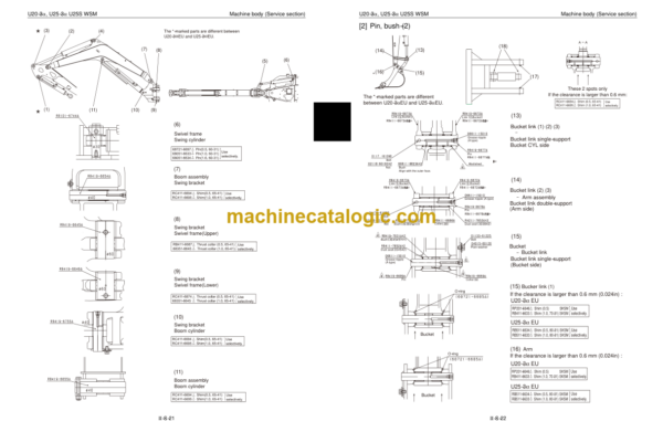 Kubota U20-3 U25-3Sα U25S Excavator Workshop Manual Code No.97899-61500