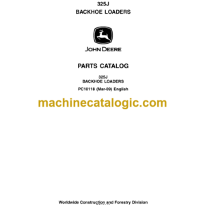 John Deere 325J BACKHOE LOADERS Parts Catalog