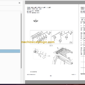 Hitachi ZX490LCH-6 ZX530LCH-6 Parts Catalog & Engine and Equipment Components Parts Catalog