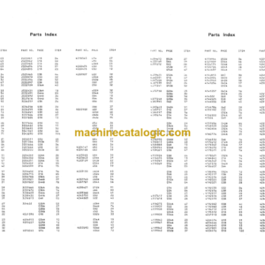 Hitachi PD Pile Driver Basic Machine Front Parts Catalog