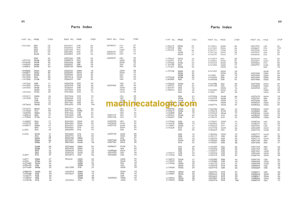 Hitachi PD Pile Driver Basic Machine Front Parts Catalog