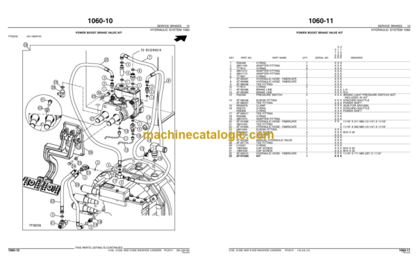 John Deere 310E 310SE AND 315SE BACKHOE LOADERS Parts Catalog