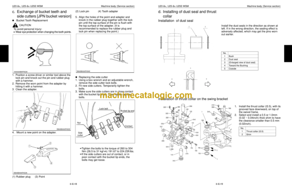 Kubota U20-3α U25-3α U25S Excavator Code No.97899-61501 Workshop Manual