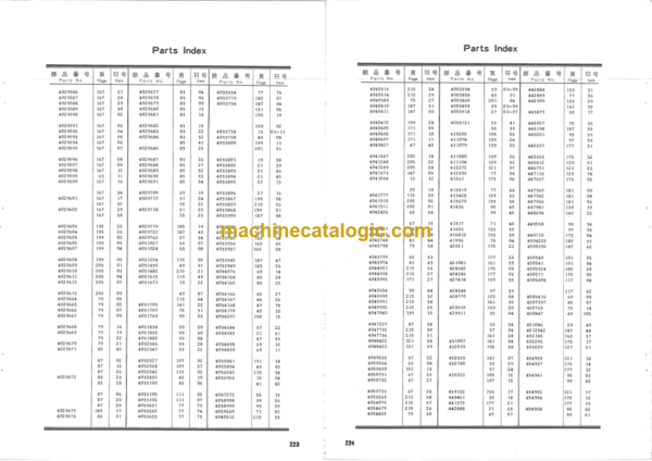 Hitachi FH105 Parts Catalog