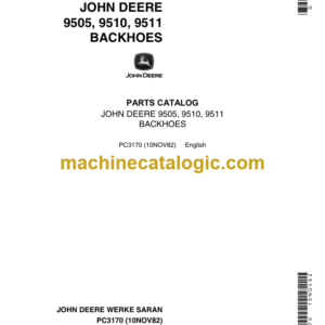 John Deere 9505 9510 9511 BACKHOES Parts Catalog