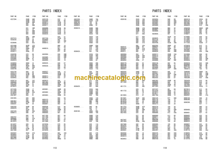 Hitachi RX3300-3 Leaderless Pile Driver Parts Catalog