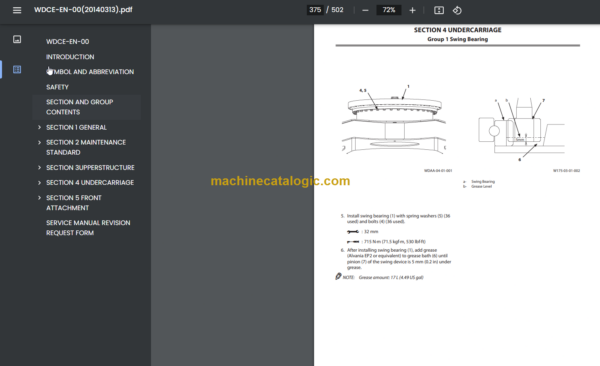 Hitachi ZX240-5G ZX240LC-5G ZX250H-5G ZX250LCH-5G Hydraulic Excavator Technical and Workshop Manual