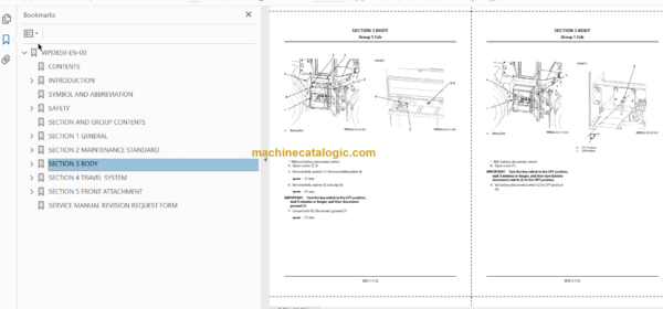 Hitachi ZW180-6 Wheel Loader Technical and Workshop Manual